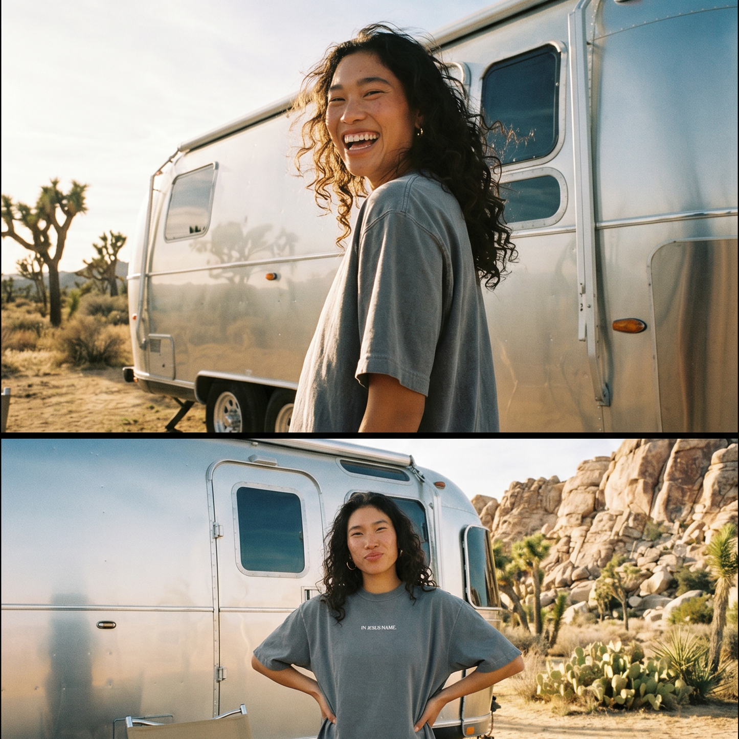 In Jesus Name. Oversized Essential Tee (100% Cotton)