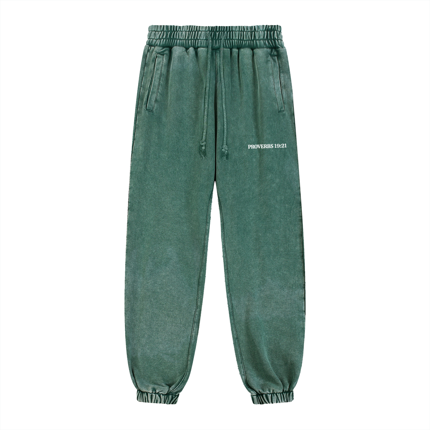 Snow Wash Heavyweight Sweatpants - Proverbs 19:21