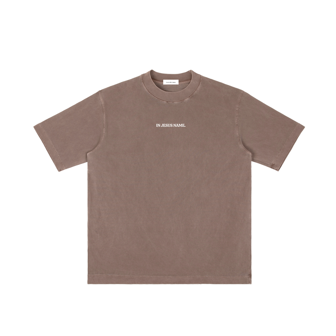 In Jesus Name. Oversized Essential Tee (100% Cotton)