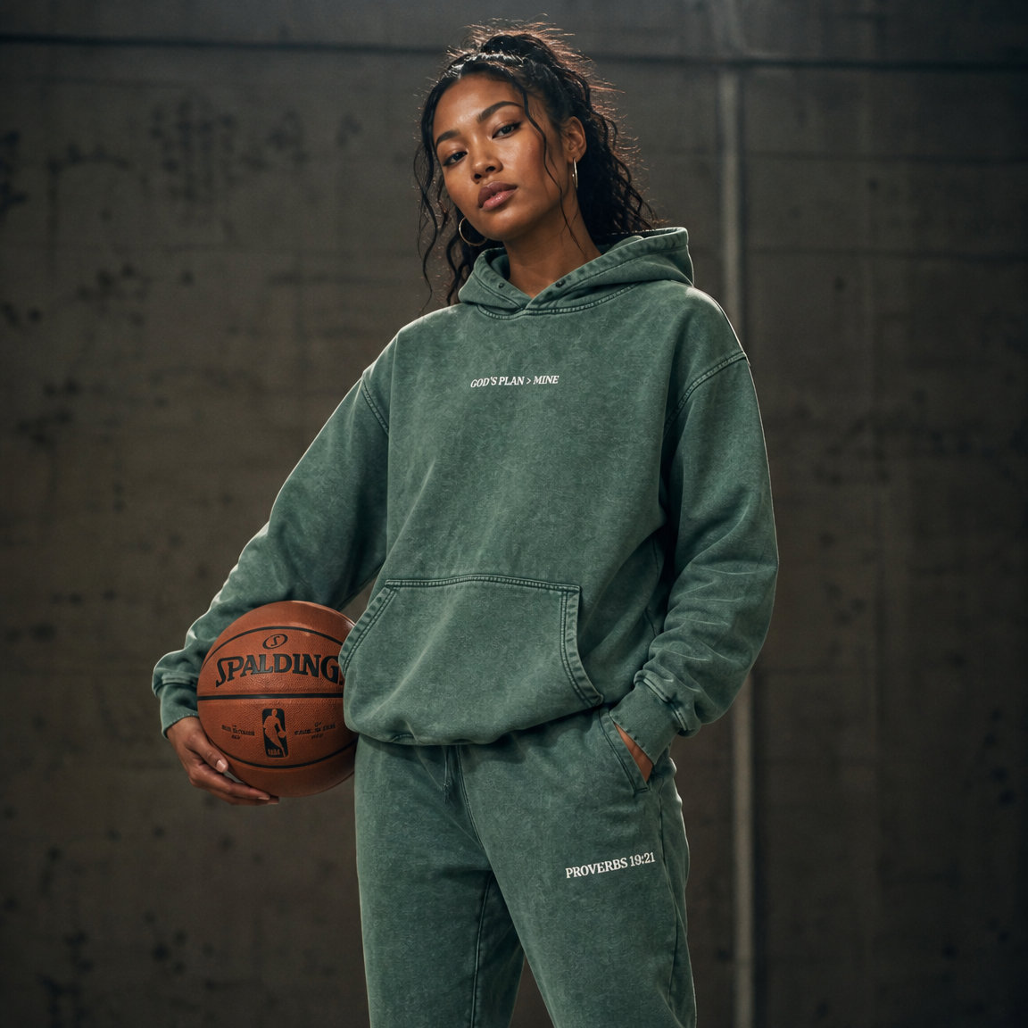 Snow Wash Heavyweight Sweatpants - Proverbs 19:21
