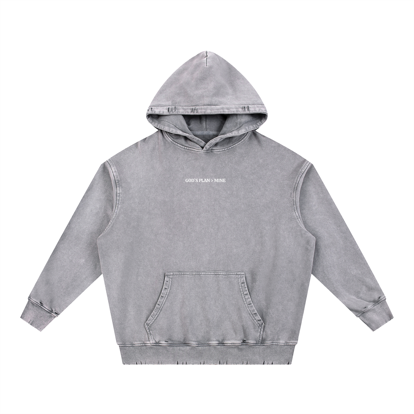 Snow Wash Heavyweight Hoodie - Proverbs 19:21