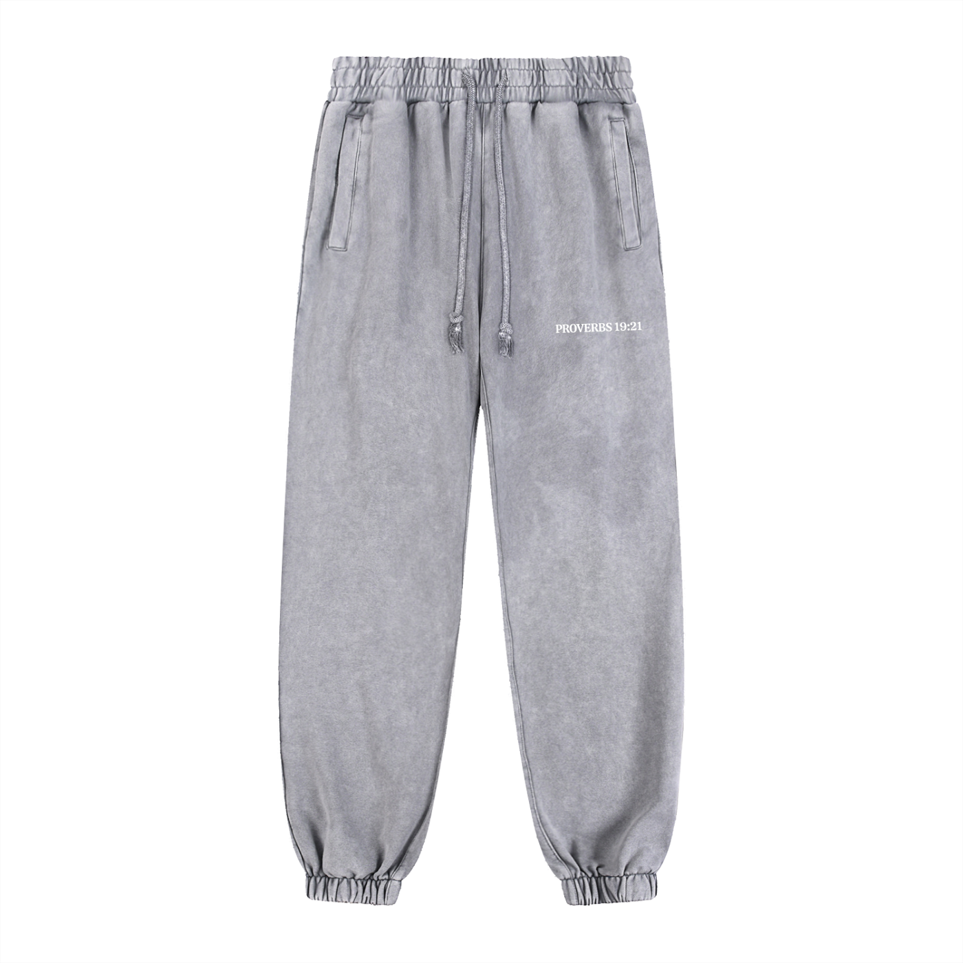Snow Wash Heavyweight Sweatpants - Proverbs 19:21