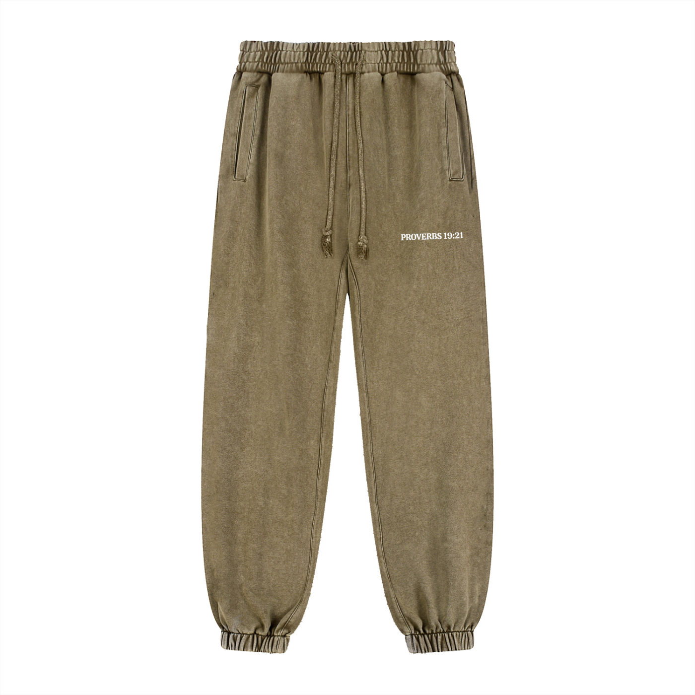 Snow Wash Heavyweight Sweatpants - Proverbs 19:21