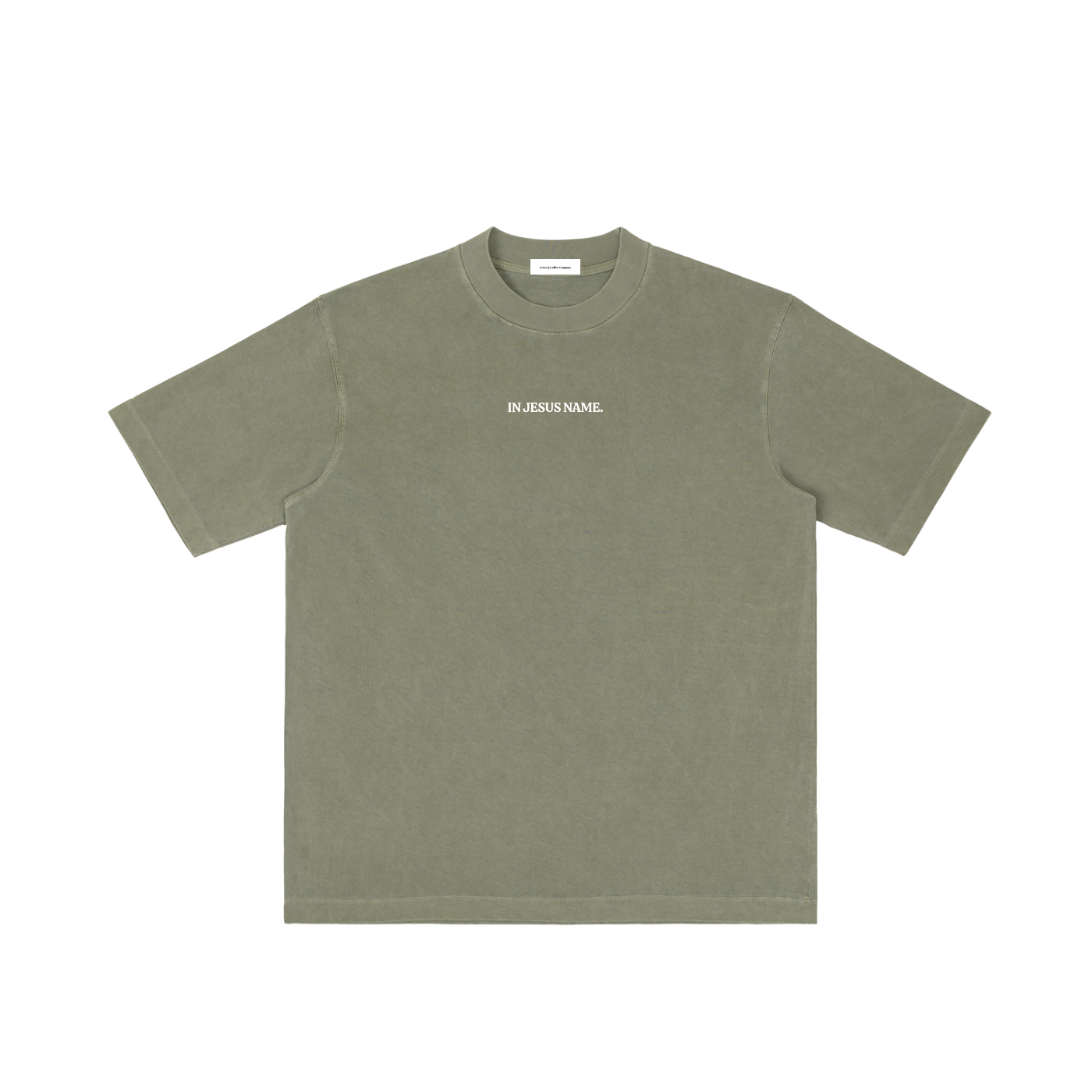 In Jesus Name. Oversized Essential Tee (100% Cotton)